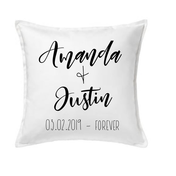 custom last name pillow, Mr and Mrs Pillow, Newlyweds Pillow Case, custom Wedding Gift, Couples Gift, Custom Last name Pillow Case,