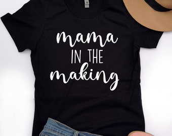 pregnancy announcement shirt, baby announcement tshirt, mama in the making, baby reveal to husband, pregnancy reveal