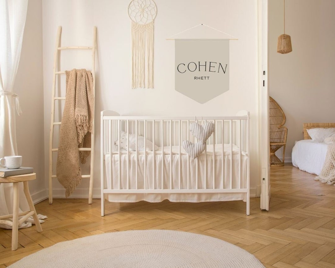 Custom Name Banner, Baby Nursery Pennant, Personalized Middle Name Wall ...