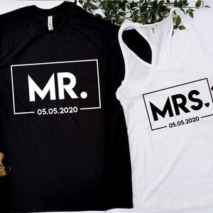 mr and mrs shirts, hubby wifey shirts, honeymoon shirts, couples gift, couples shirts, husband and wife gift, personalized couples gift