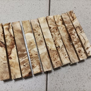10pcs Poplar burl wood Burl Block,Woodworking Lumber, knife block, knife scale, pen blanks (135x20x20mm) (5)