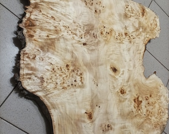 Big Poplar burl wood Burl Block,Woodworking Lumber,guitar body (710x425x54mm) T-130