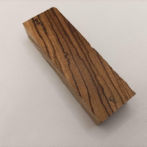 Zebrawood Turning Wood Blank Wood Knife Scales,Zebrano (130x25x40mm),Knife Scales .Knife handles Blanks (in USA stock)