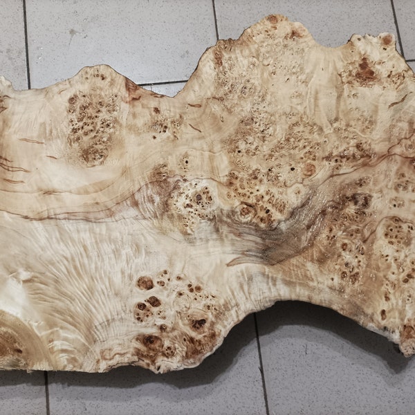 Big Poplar burl wood Burl Block,Woodworking Lumber,guitar body (660x380x120mm) T-126