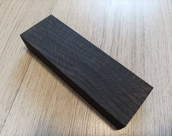 Stabilized black bog oak, morta wood (50x30x150mm) Woodturning/ knife scale block (In stock USA) (A/4)