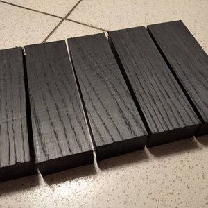 5 Stück Schwarze Mooreiche (135 mm x 35 mm x 50 mm) (Morta, Holz) von 1000–6000 Jahren