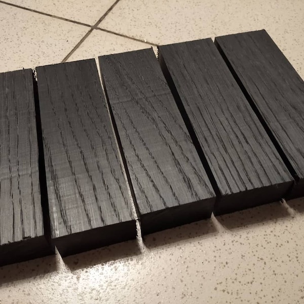 5pcs Black Bog oak (135mm x 35mm x50 mm) (morta,wood) from 1000-6000year