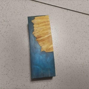 Hybrid Good maple burl block, (129x27x45mm) Stabilized Wood KNIFE SCALES N1