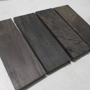4pcs.lot Bog Oak morta, wood Woodturning/ (50*12*135mm) 1000-5800 Years Old