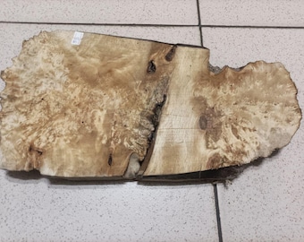 Bloc de loupe de charme, bois de charpente, bloc à couteaux (380 x 190 x 30 mm) # 9