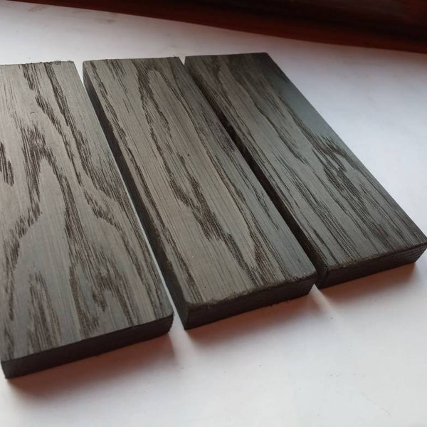 3pcs bog oak (morta, wood) 50x12x135mm blanks from 1270 to 5460 years