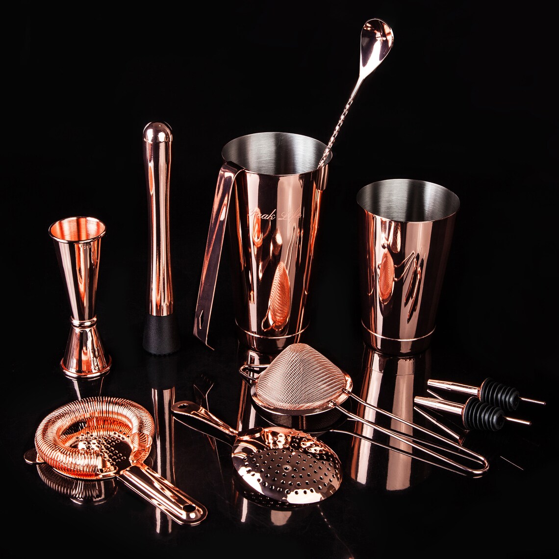 Personalized Engraved Boston Cocktail Shaker Set Cocktail Etsy