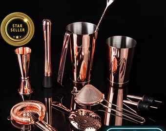 Regalo de coctelería perfecto / ¡Para amantes de los cócteles! / Juego de coctelera / Juego de bar premium / ¡Embalaje premium!