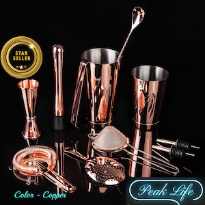Best for Cocktail Lovers! | Boston Cocktail Shaker Set | Christmas Gift| Premium Cocktail Bar set | Mixology Set| Valentine Gift