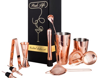 ¡Comenzó la oferta de San Valentín! / El juego de coctelera más impresionante / Juego de coctelería / Coctelera para bar en casa / Regalo de inauguración de la casa / ¡Empaque premium!