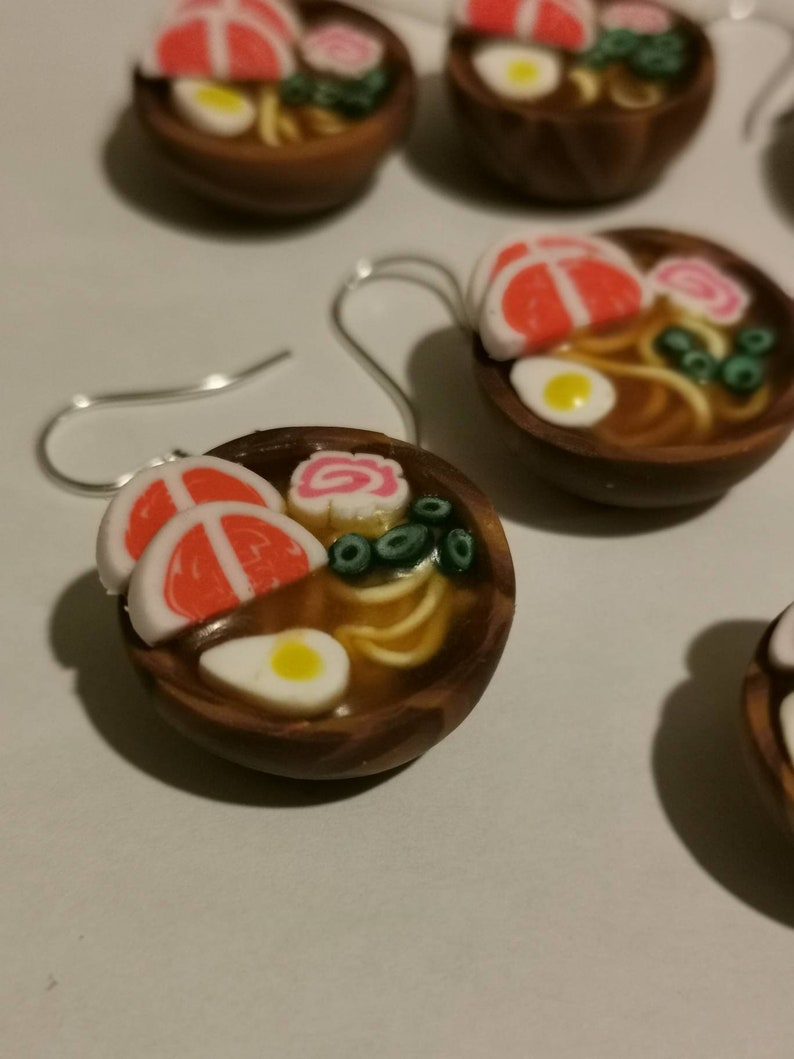 Sushi Necklace, Sushi Earrings, Ramen Earrings Ramen Earring