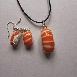 Sushi Necklace, Sushi Earrings, Ramen Earrings Bild 2