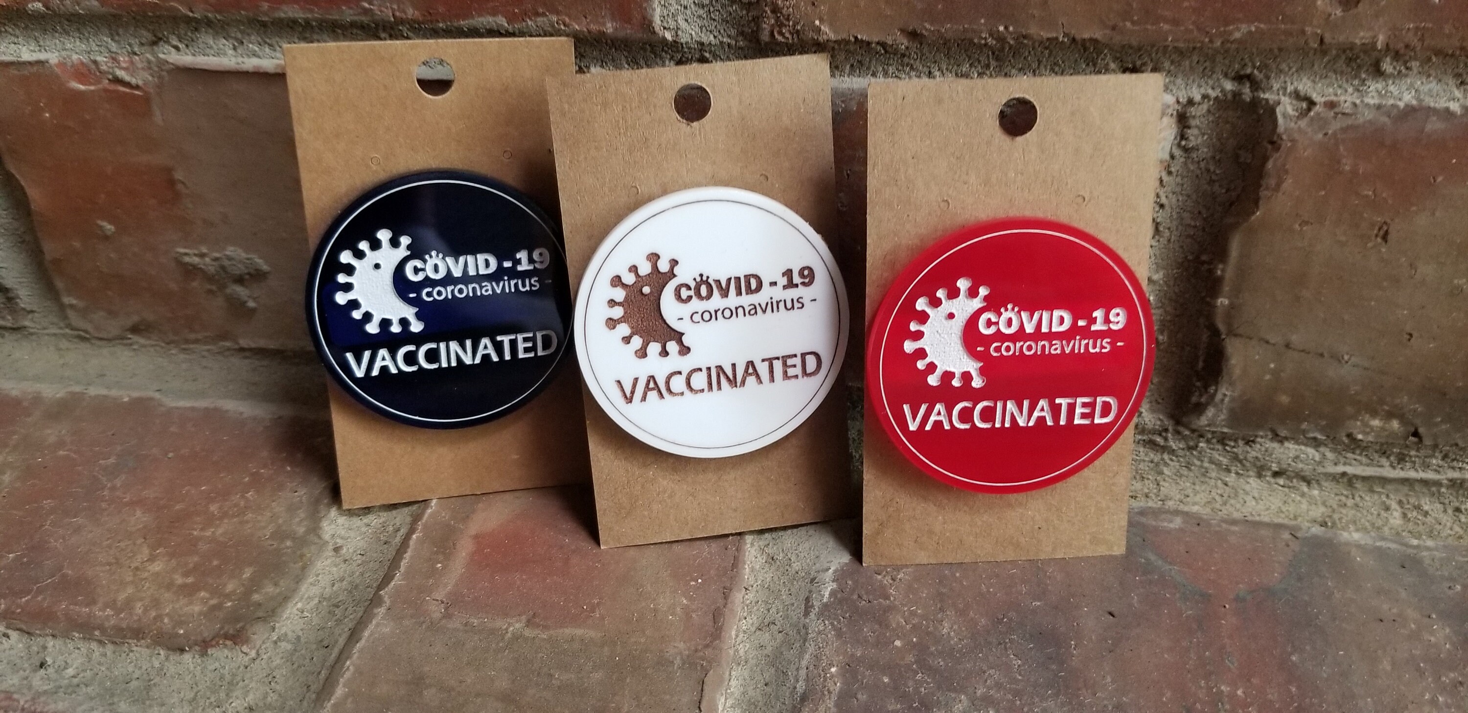 Vaccine Pin Magnetic Back