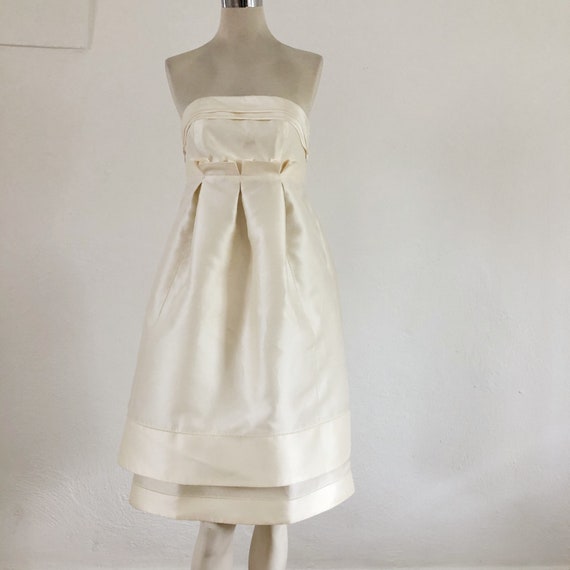 Short Wedding silk dress, cocktail Wedding dress,