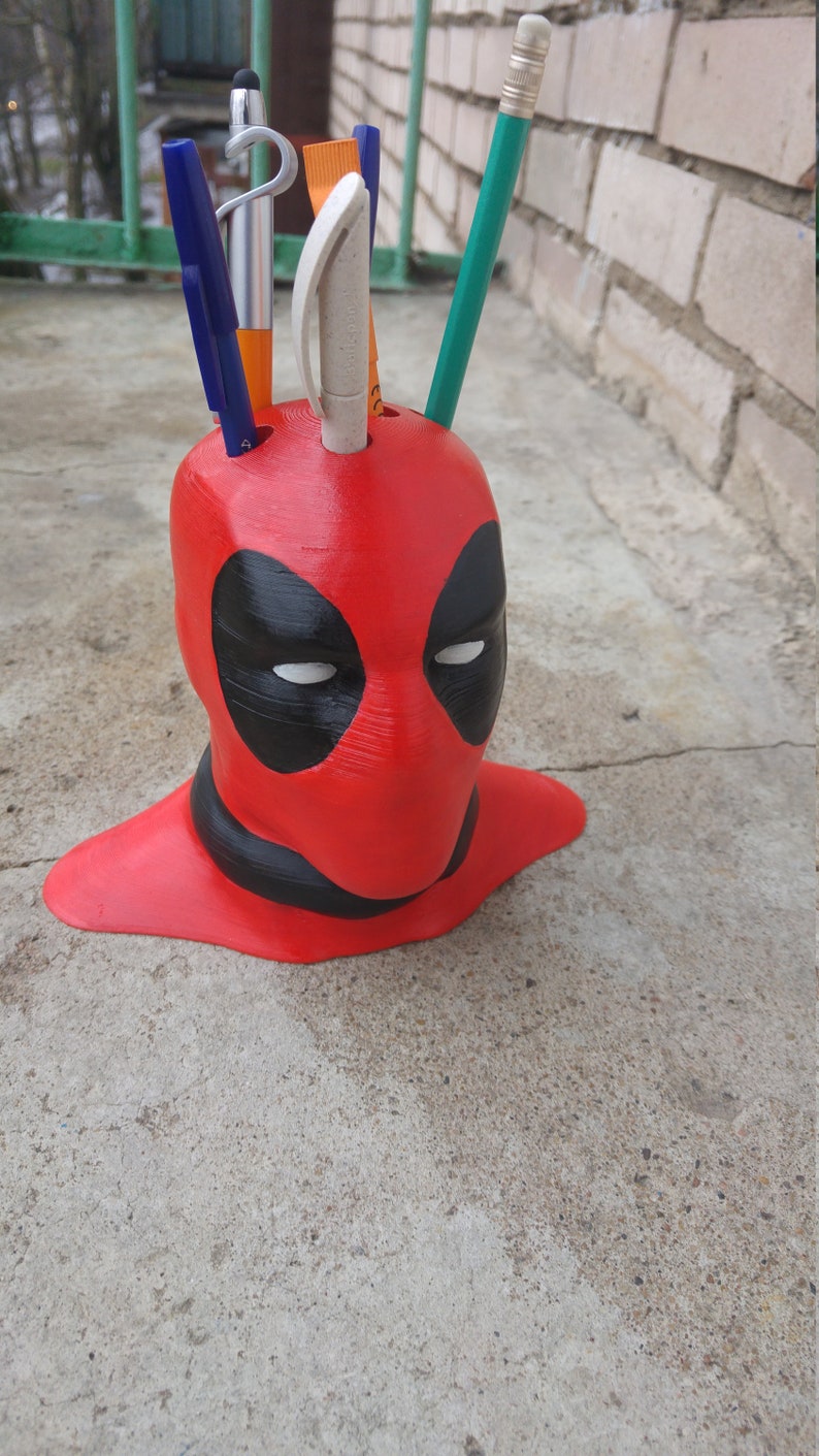 deadpool pencil holder