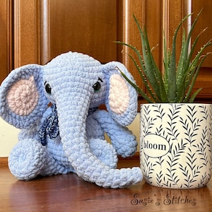 Elouise Elephant Crochet Pattern, PDF Download