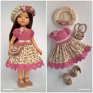 Paola Reina Las Amigas doll crochet clothes; 13 inch doll outfit; handcrafted