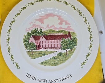 Avon 10th Anniversary Representative California Perfume Company Plate 24k Detail