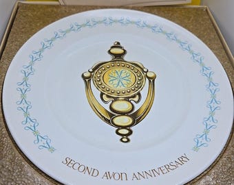 Second Avon Anniversary Vintage Door Knocker Plate Original Box Enoch Wedgwood