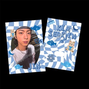 Porta-cartões de acrílico para fotos do BTS Kim Seokjin Jin, porta-chaves para PC, pingentes para bolsa Run Seokjin Ep Tour