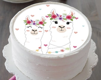 Llama Cake Topper Etsy