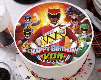Power Rangers Cake Topper Etsy