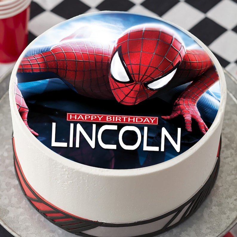 Spider-Man Personalized Edible Print Premium Cake Topper Frosting Sheets 5 Sizes