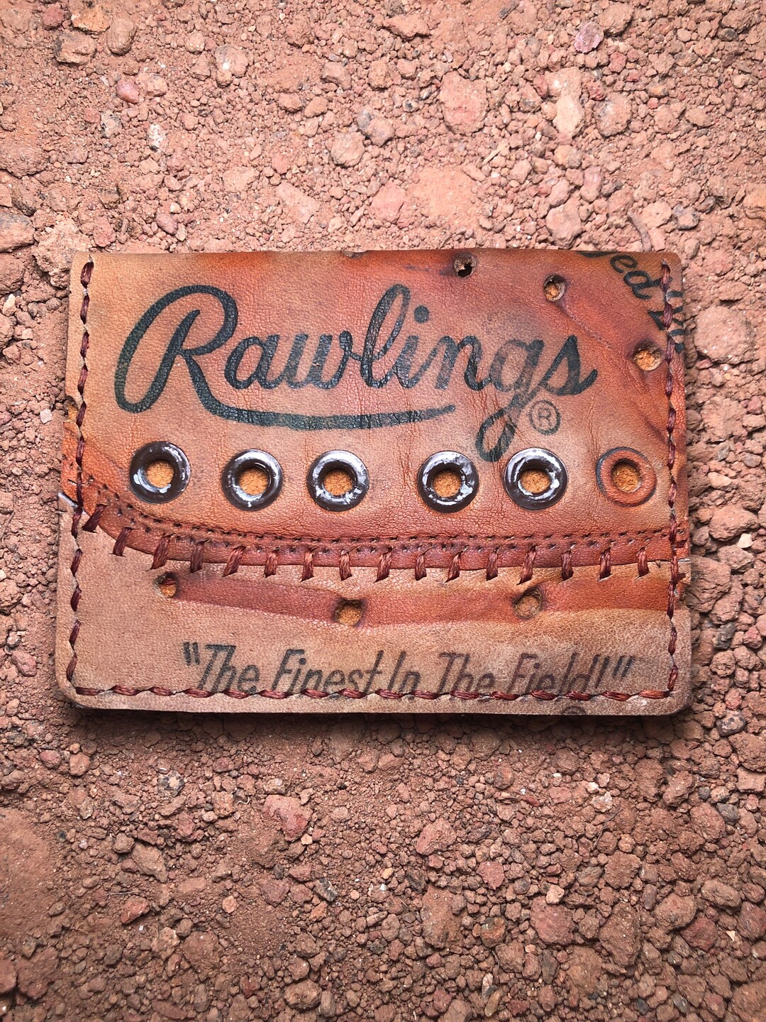 Cal Ripken Jr Reclaimed Leather Baseball Glove Wallet Etsy