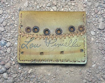 Lou Piniella portemonnee van gerecycled leer voor honkbalhandschoenen
