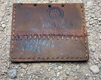 Cartera para guante de béisbol de cuero recuperado de Hank Bauer