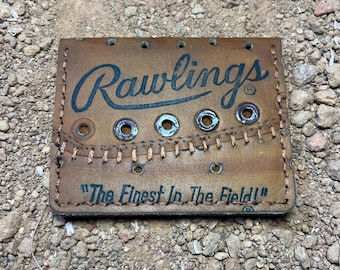 Rawlings reclaimed leather baseball glove wallet