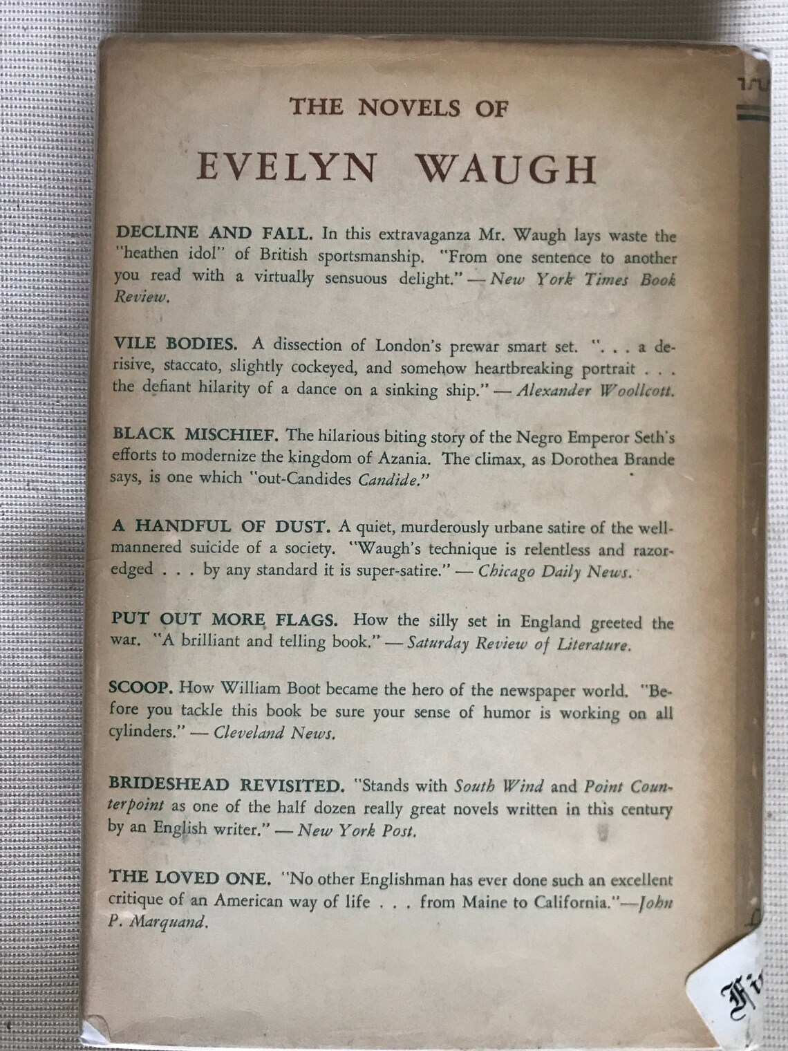 the loved one evelyn waugh sparknotes