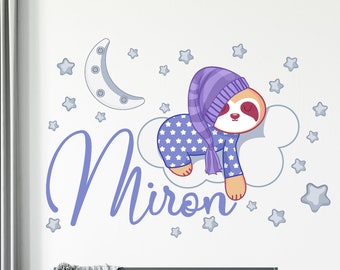 Sloth Wall Stickers Etsy