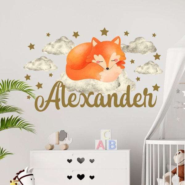 Fox Wall Decal Etsy