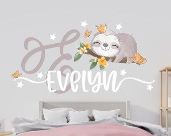 Sloth Wall Stickers Etsy