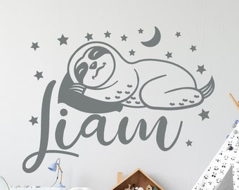 Sloth Wall Stickers Etsy