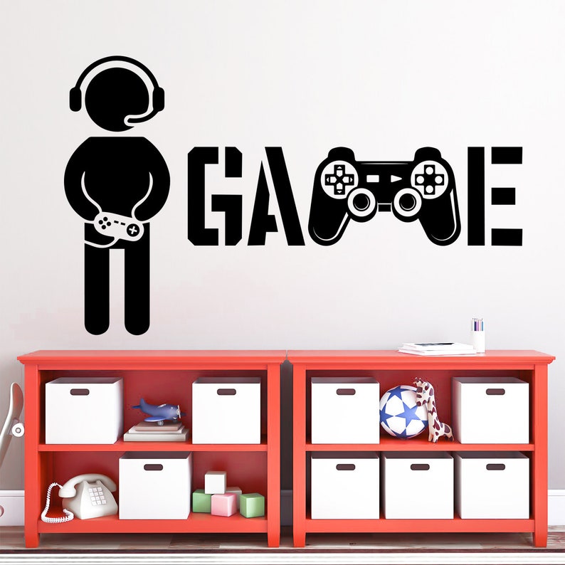 video game decal Game wall decal playroom decor gamer sticker gamer room decor game vinyl decals game decals boy room decor,
