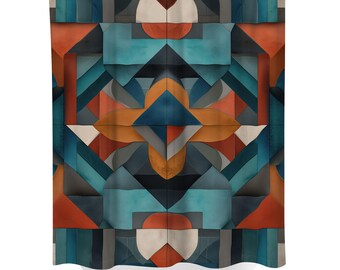 Bohemian Design Art Shower Curtain: Boho Bathroom Decor, 112