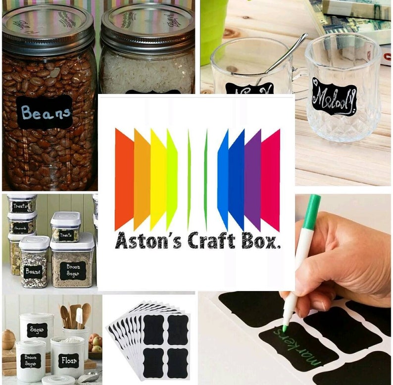 36 X Premium Blackboard Stickers Crafts Kitchen Jar Jam Label Etsy