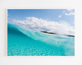 ocean print underwater print underwater wave Ocean photography underwater photo wall art ocean art home decor pristine underwater