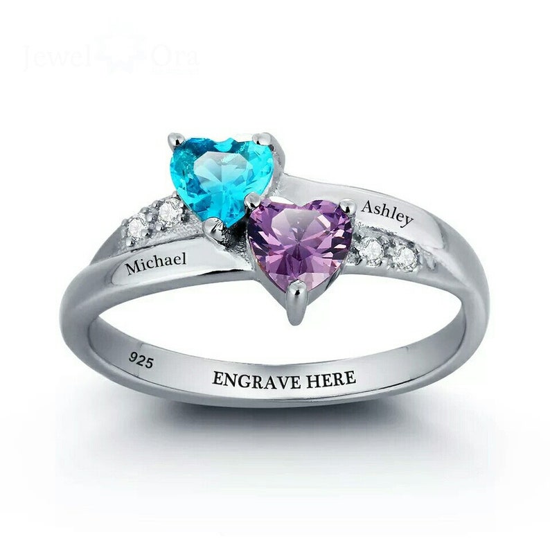 Personalized Jewelry-Custom Engraved 2 Name Ring-Handmade Jewelry-Personalized Name Ring-Gift for Her-Bridesmaid gift-Unique Jewelry.