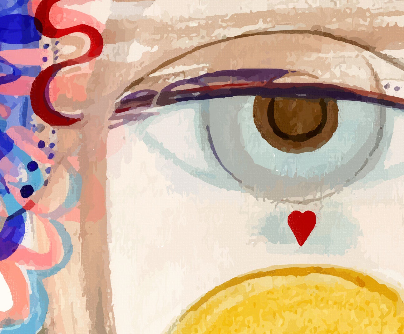 Figurative Wall Art portrait print face printable large Etsy