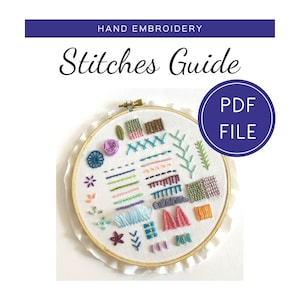 Hand Embroidery Stitches Guide PDF Download, How to Stitch Book DIY Guide, Book Digital Download, Printable Hand Embroidery Pattern PDF