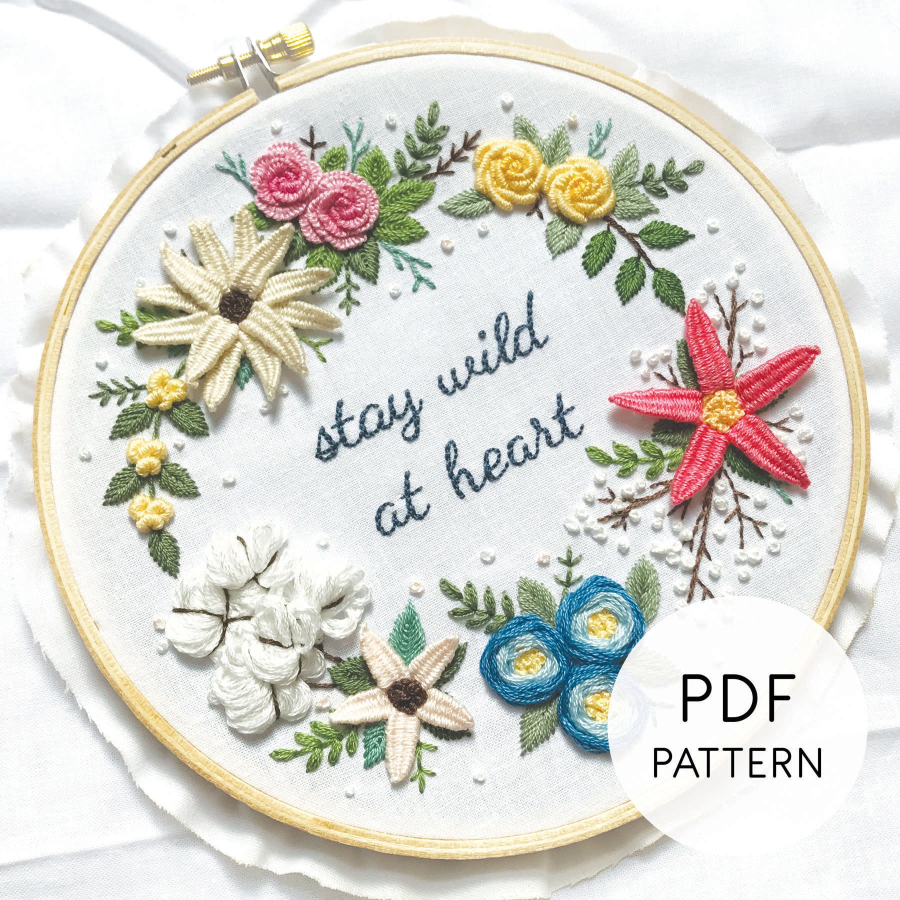 Printable Floral Hand Embroidery Patterns