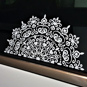 Mandala Auto Aufkleber | Mandala Sticker | Halb Mandala | Mandala Vinyl Aufkleber | Blumen Aufkleber | Dekorative Auto-Aufkleber